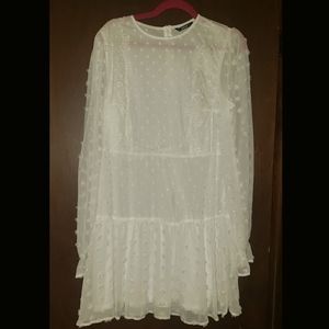 Sheer polka dot baby dress